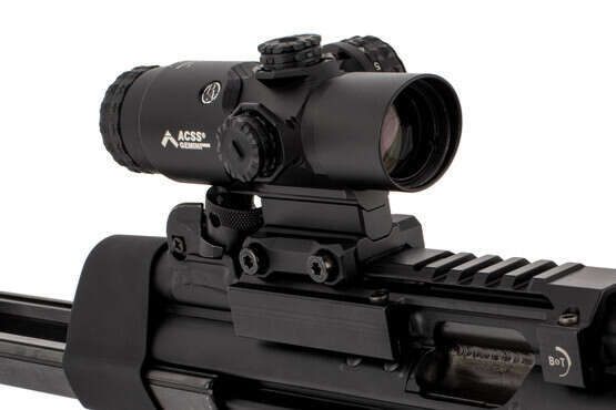 The Primary Arms GLx 2X Prism Scope with ACSS Gemini reticle is perfect for 9mm pistol caliber carbines